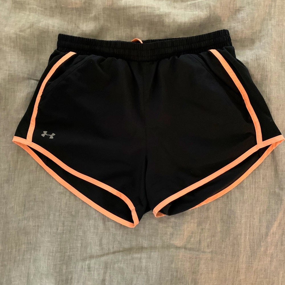 Black Under Armour Running Shorts, Small